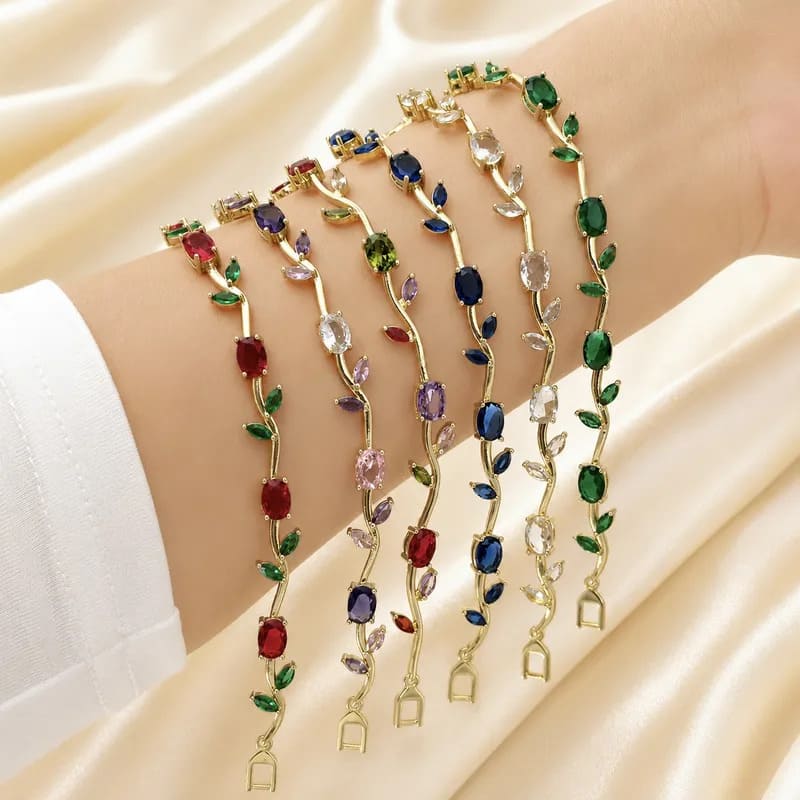 Pulsera Tulipán de Zircones 🌷💎